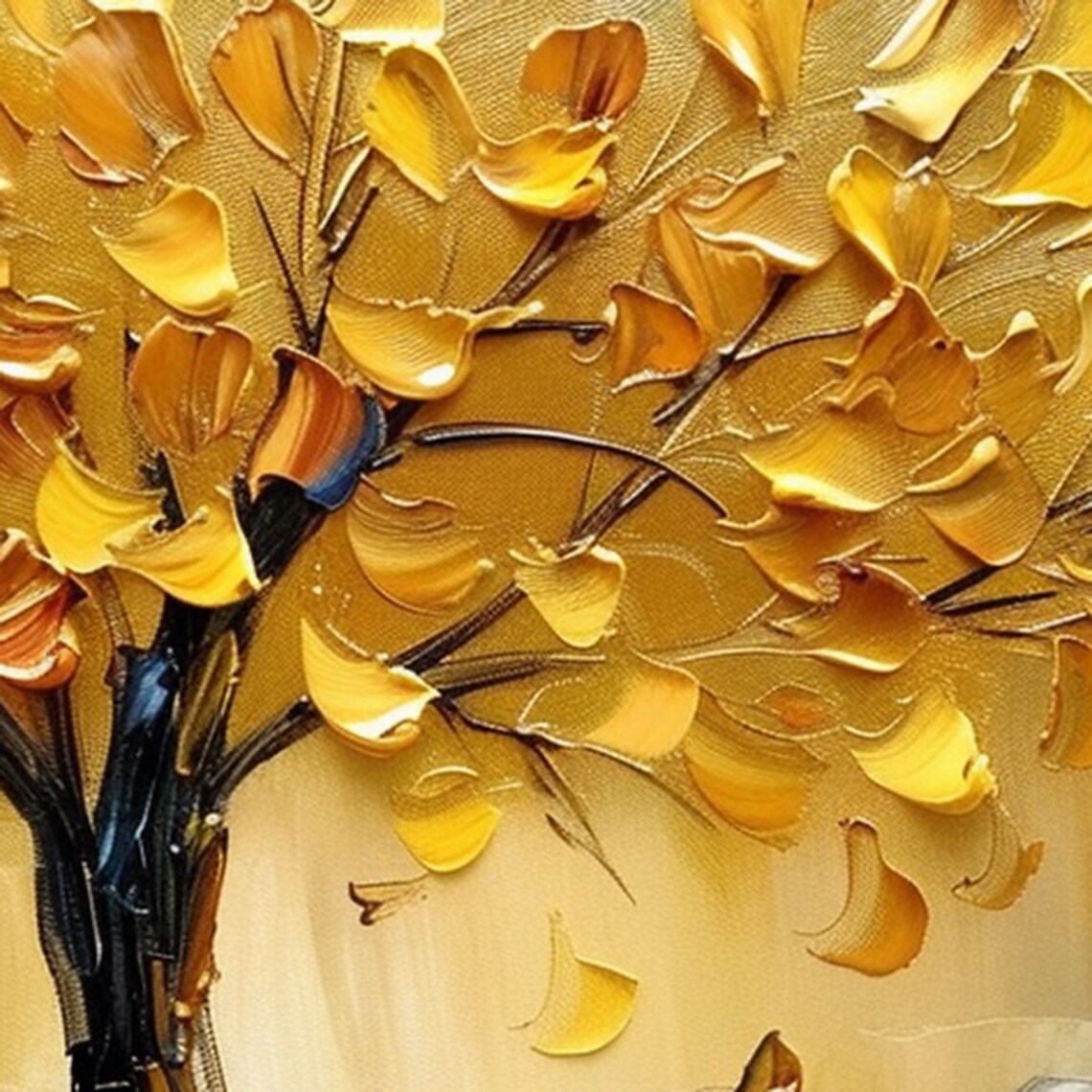 Tree Of Life Abstract Golden Tree Art Print - Image 6