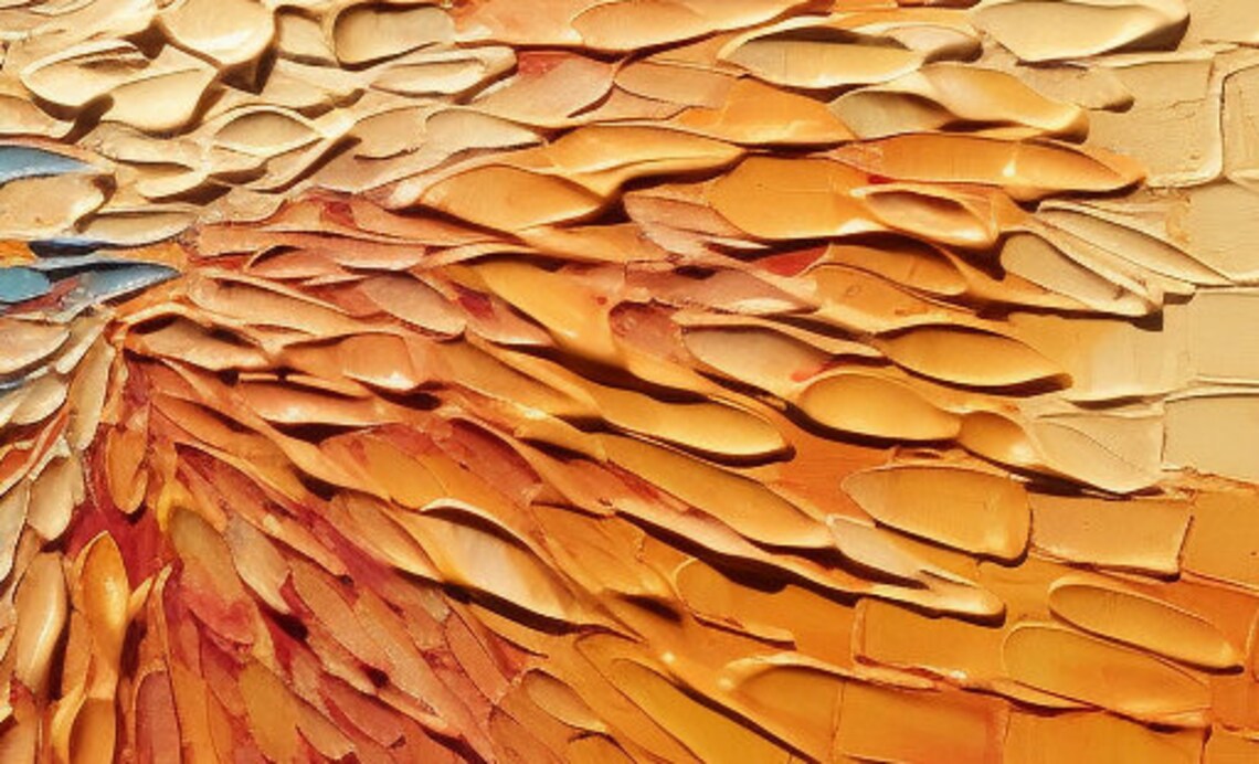 Firework Petal Burst Orange Yellow Pink Abstract Texture Poster - Image 6
