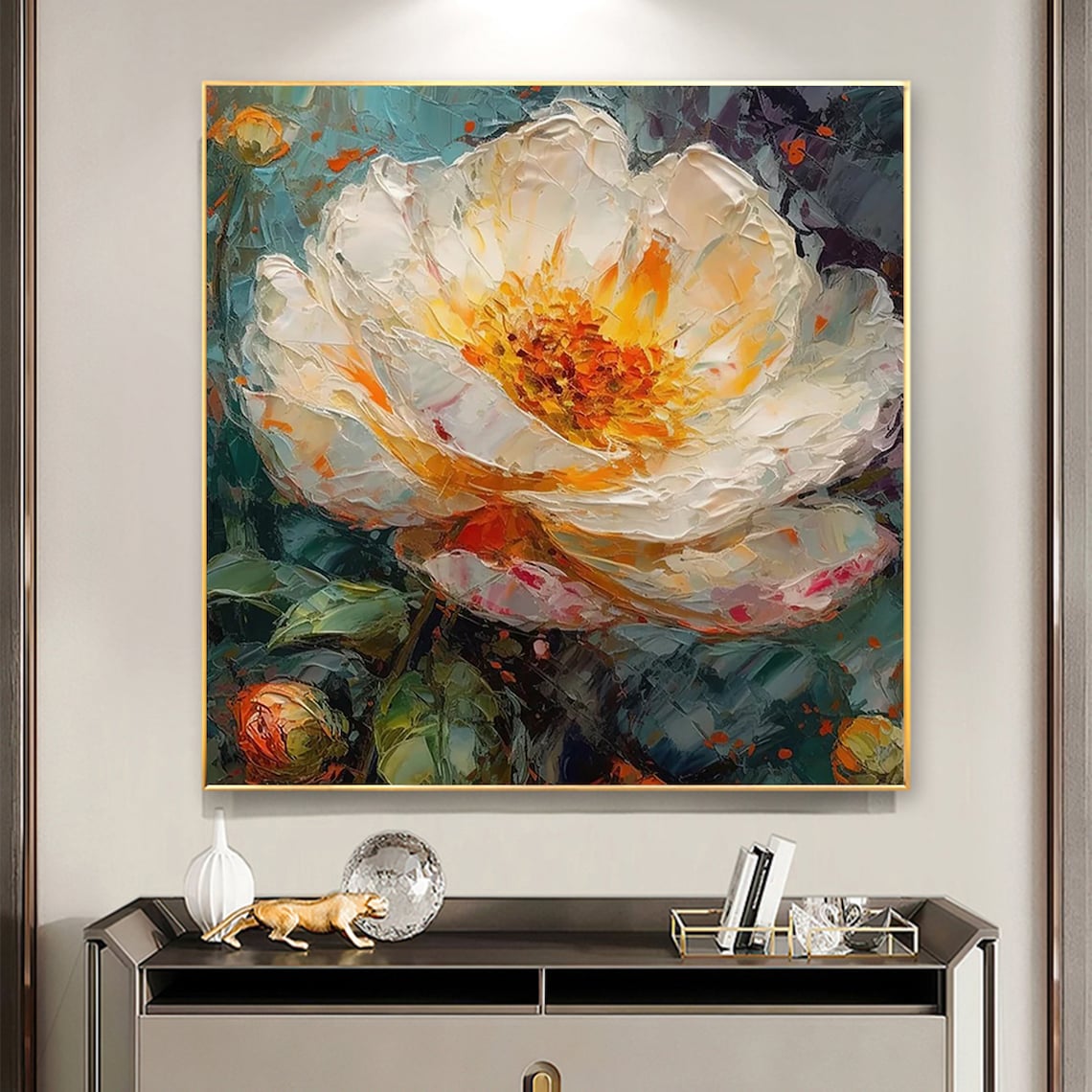 Abstract Floral Boho Oil-Painting-Style Art Print - Image 7