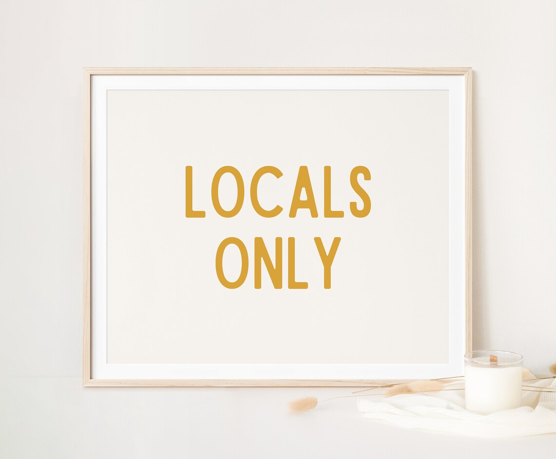 Locals Only Neutral Surf Art Print, Boho Beach Decor - Image 2