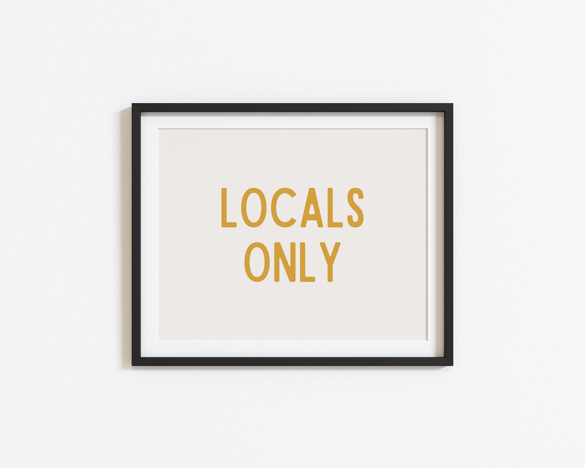 Locals Only Neutral Surf Art Print, Boho Beach Decor - Image 3