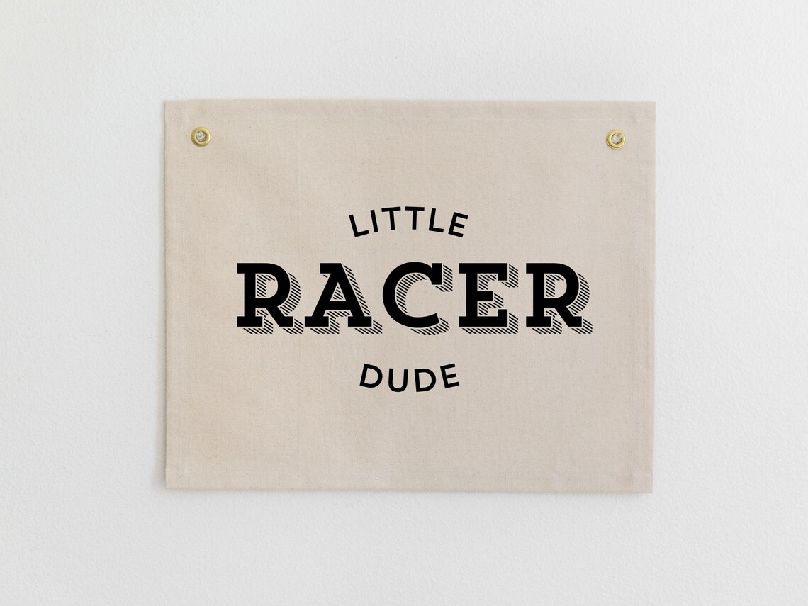 Little Racer Dude Race Car Nursery Art Print