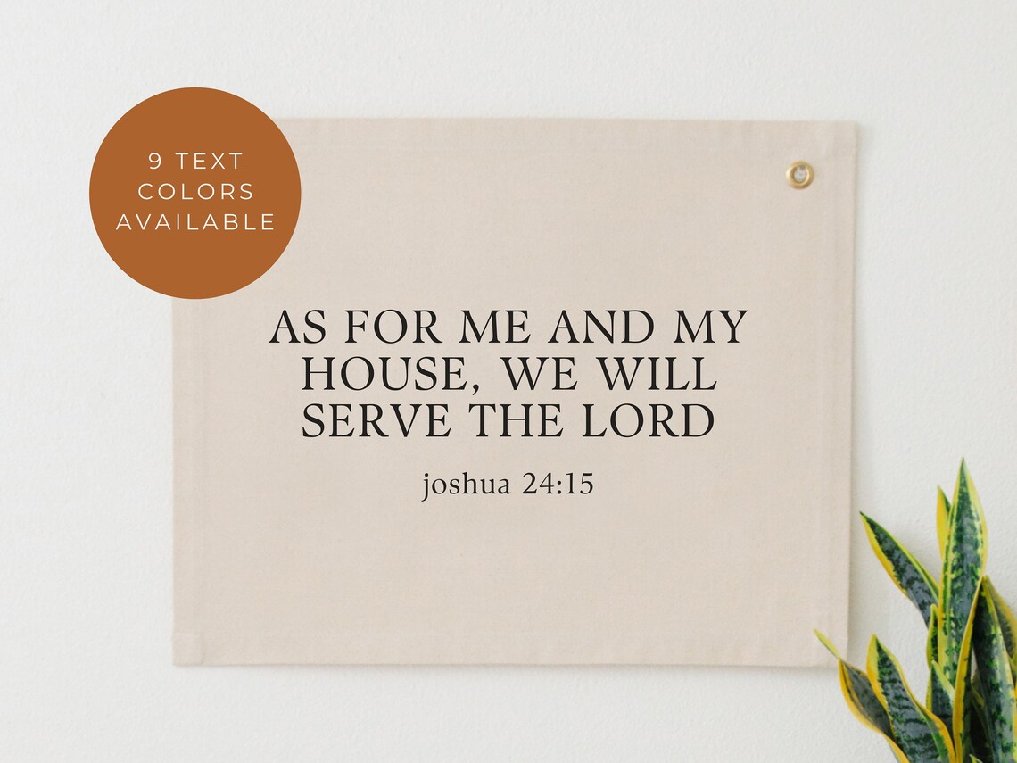 As For Me And My House Bible Verse Banner Print
