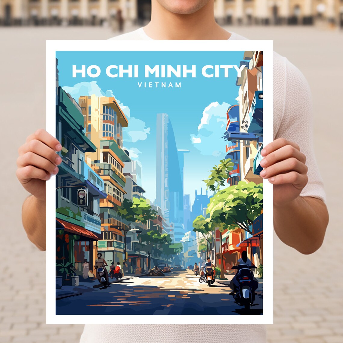 Ho Chi Minh City Saigon Vietnam Travel Poster