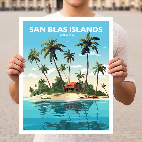 San Blas Islands Panama Travel Wall Art Poster Print