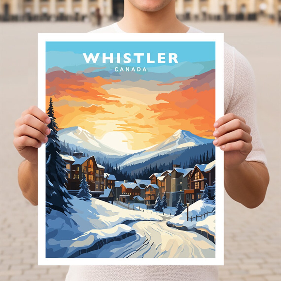 Whistler Canada Vintage Travel Poster Print