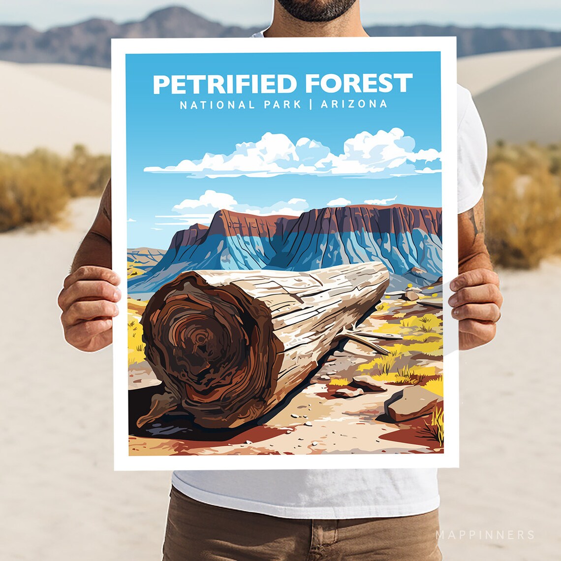 Petrified Forest National Park Hiking Poster Print