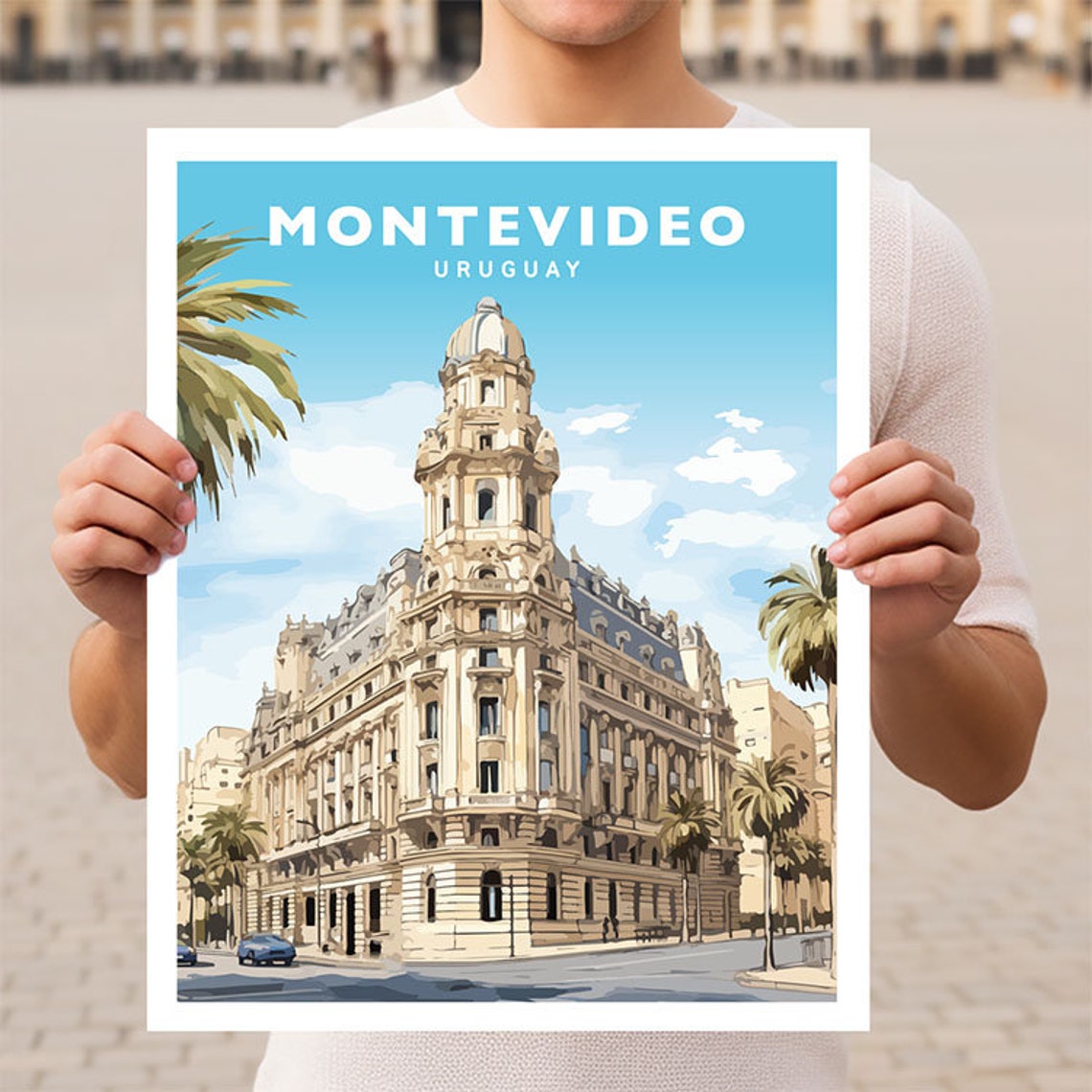 Montevideo Uruguay Travel Wall Art Poster Print