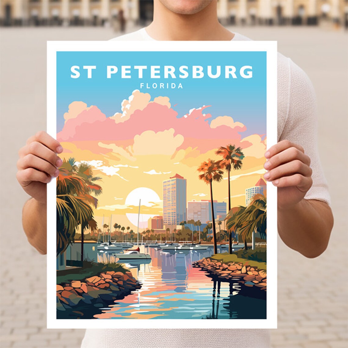 St Petersburg Florida Travel Poster, Travel Poster