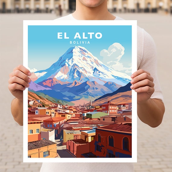 El Alto Bolivia Travel Wall Art Poster Print