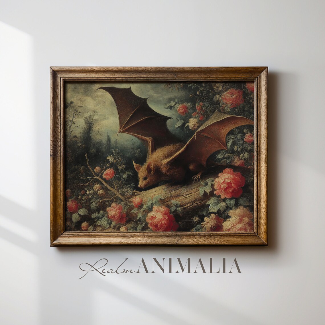 Vintage Bat Print, Antique Victorian Gothic Art - Image 2