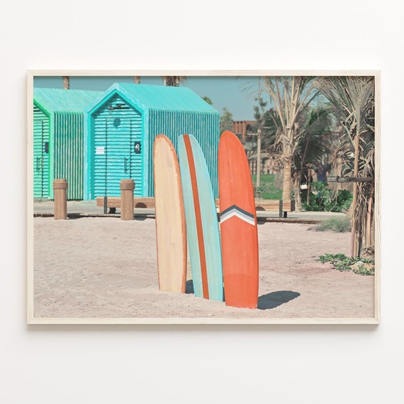 Surfboards Colorful Poster Print Surfboards Photo Wall Art Wall Art Boho Decor Colorful Wall Art Photography Poster Print C18 262