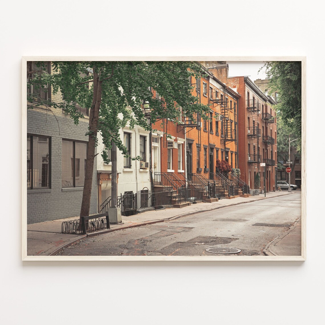 SoHo New York Historic Street Fire Escapes Brownstone City Poster