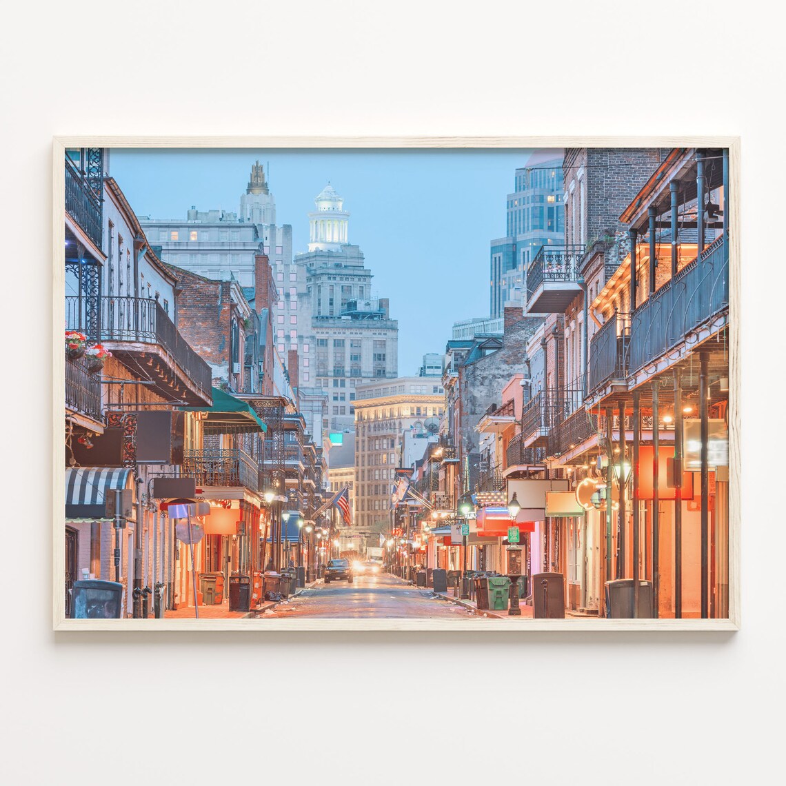 New Orleans French Quarter Bourbon Street Night Lights Poster