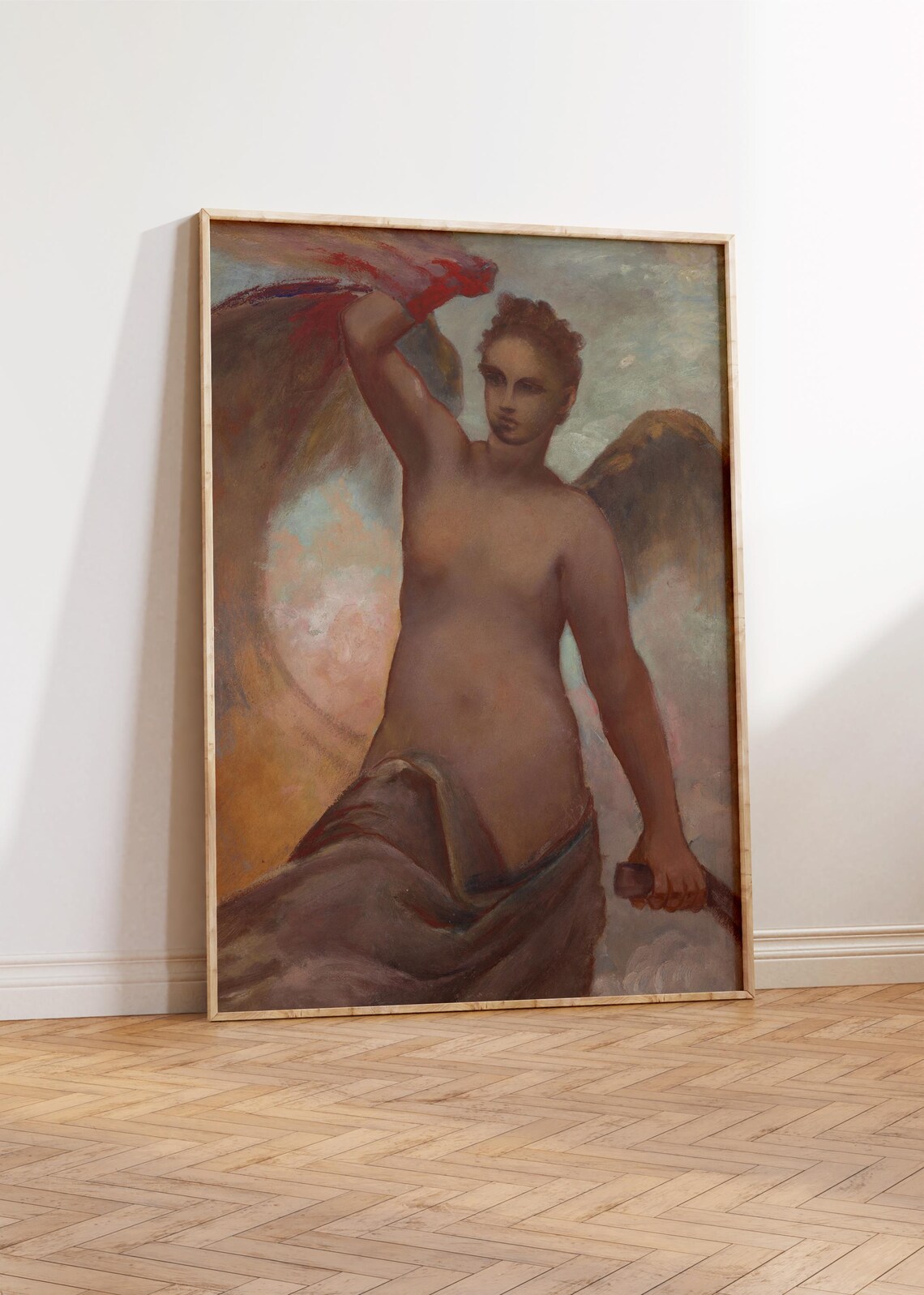 Vintage Arc Angel Biblical Art, Romantic Living Room