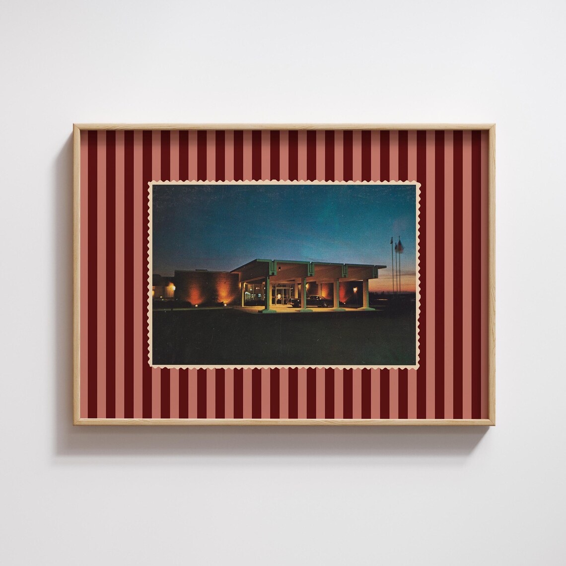 Retro Motel Southwestern Desert Landscape Art Print