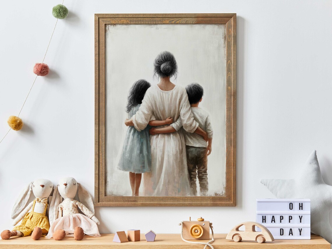 Eternal Bond Vintage-Inspired Silhouette Art Print - Image 2