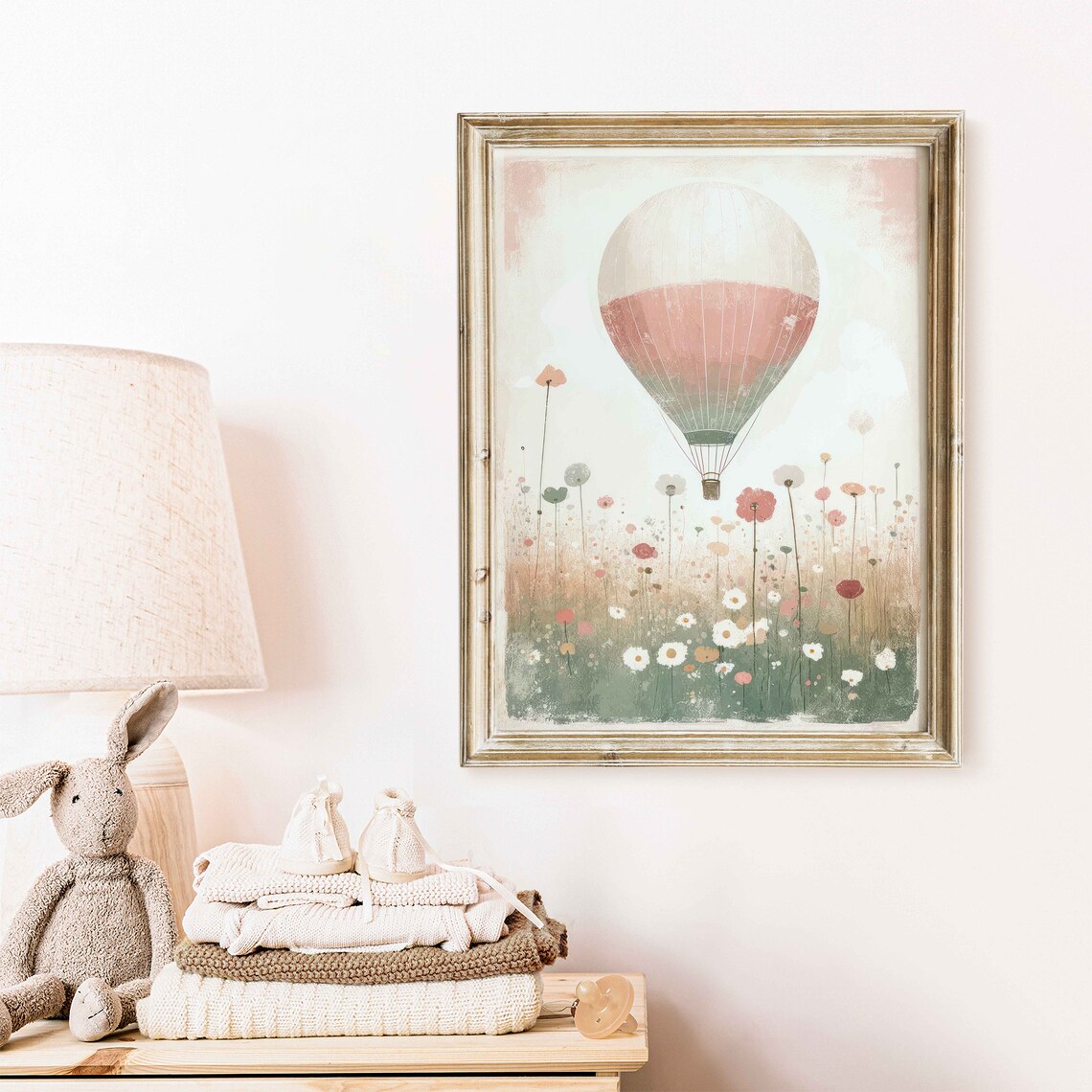 Hot Air Balloon Nursery Vintage Wall Art Print - Image 2