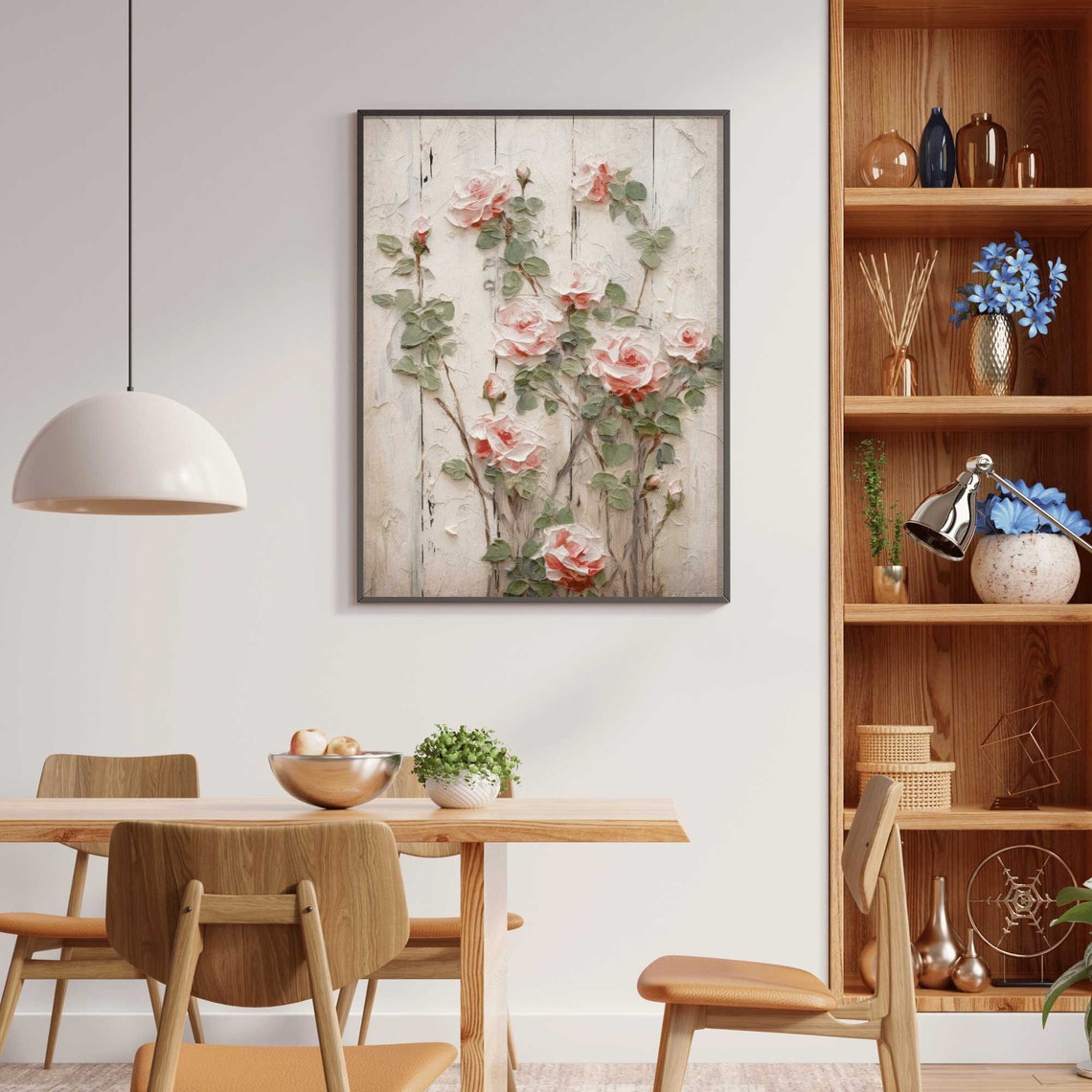 Vintage Rose Botanical Wall Art Print - Image 2