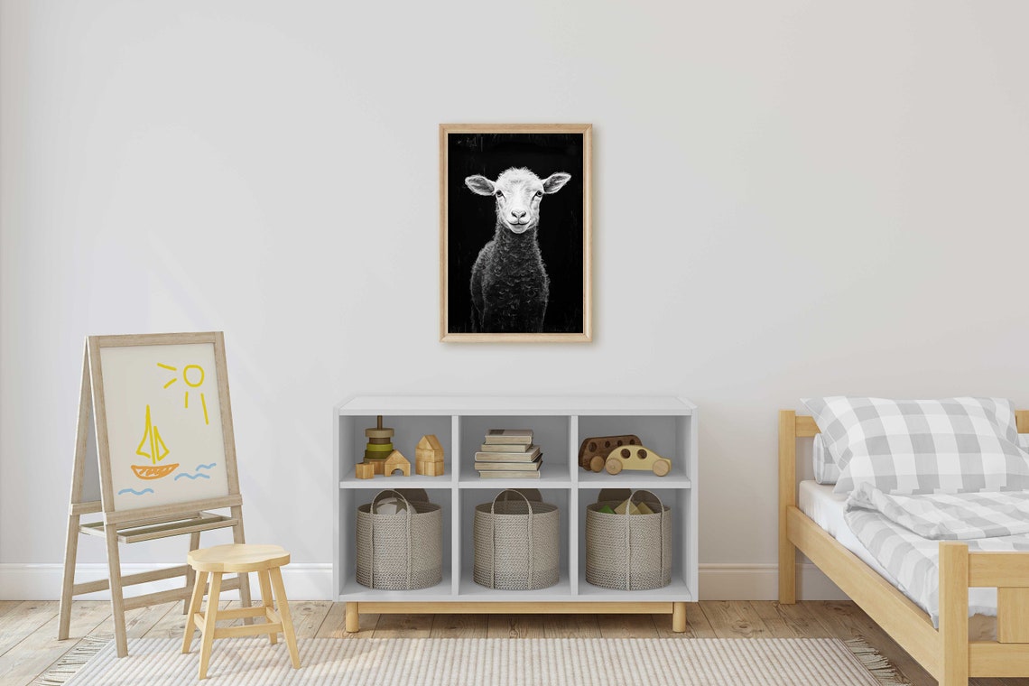 Lamb and Sheep Vintage Animal Art Print - Image 2