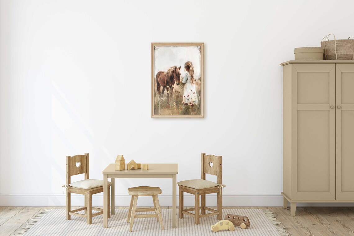 Horse Nursery Vintage Nursery Wall Decor Art Print - Image 2
