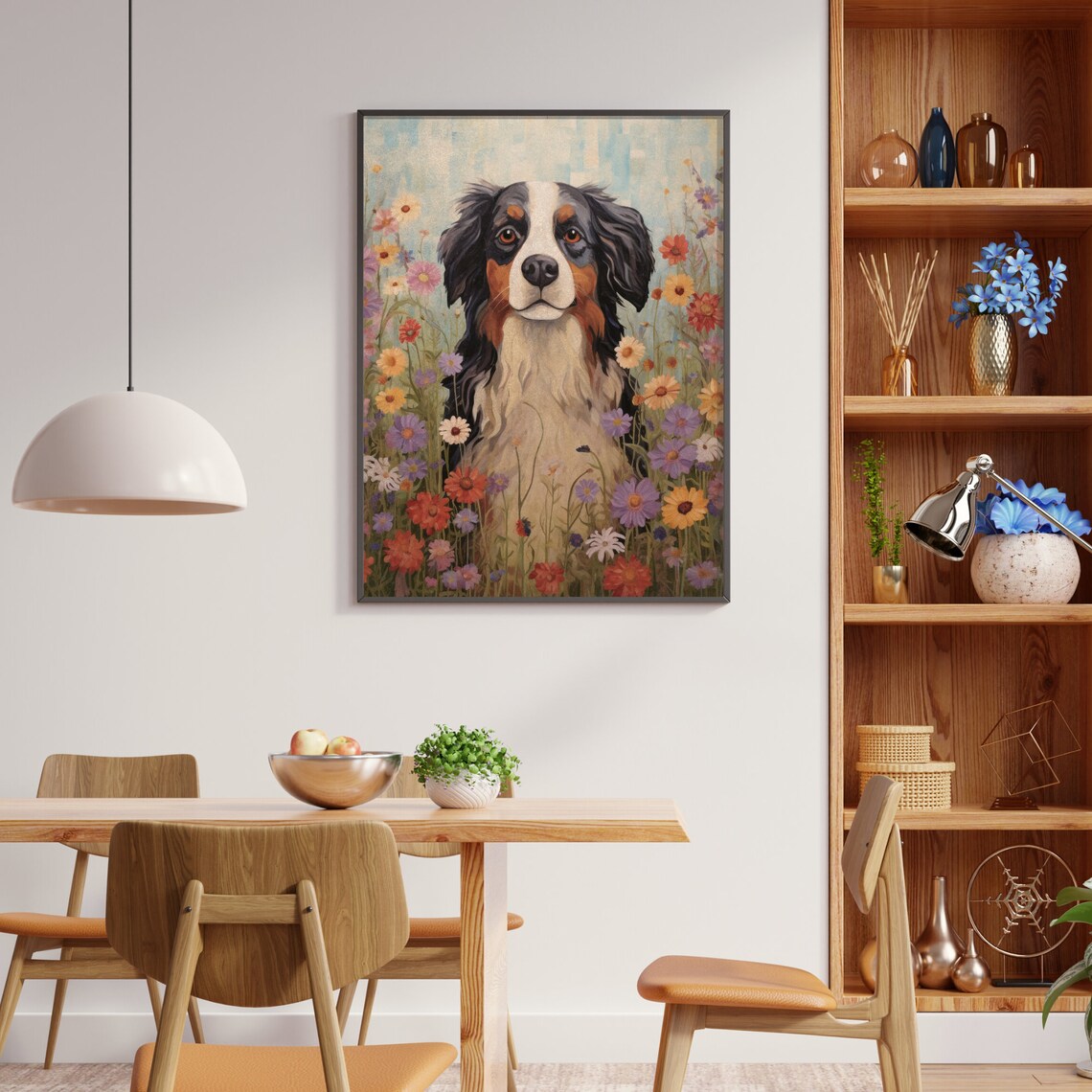 Bernese Mountain Dog Vintage Dog Portrait Art Print - Image 2