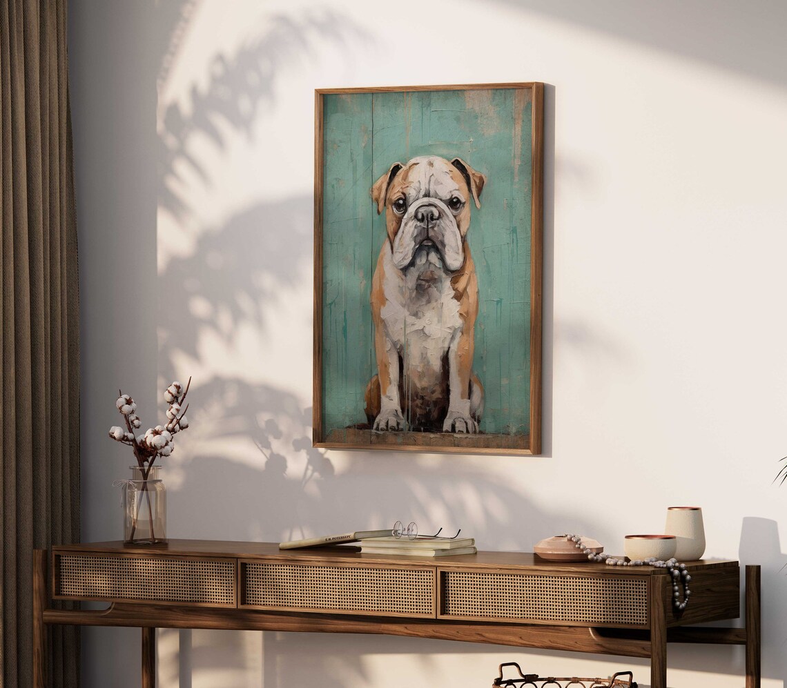 Vintage English Bulldog Art Print, Dog Portrait - Image 2