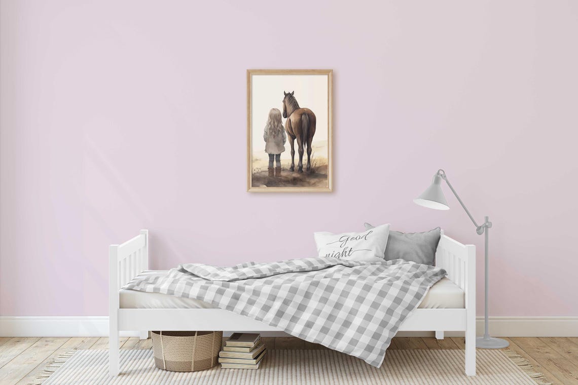 Horse Nursery Art Print Horse Gift Girl Girls Room Wall Art Horse Lover Wall Art Horse Wall Art Daughter Horse Decor For Girls - Image 2