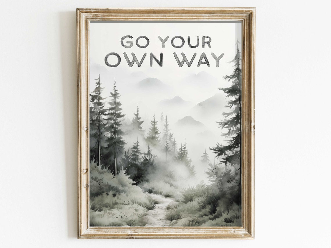 Quote Wall Art Forest Path Watercolor Quote Wall Art Inspiring Art
