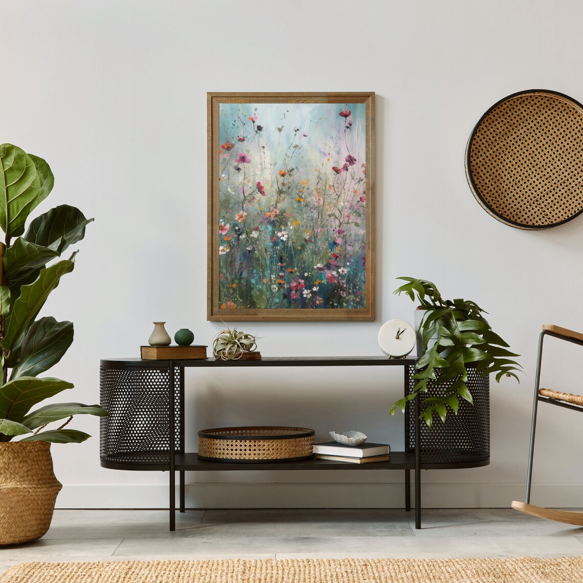 Wildflower Meadow Vintage Floral Art Print - Image 2