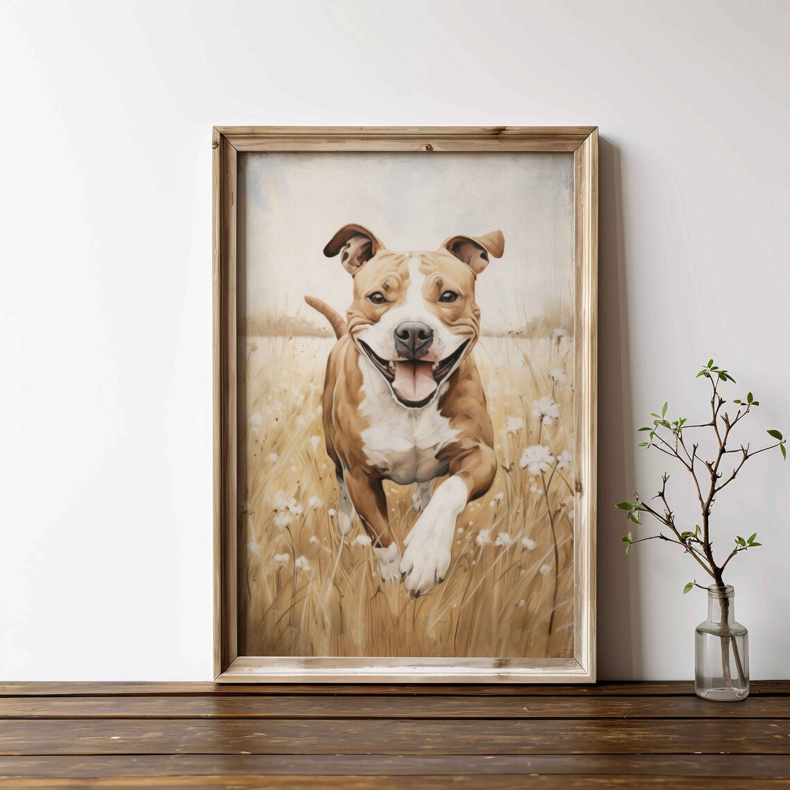 Staffordshire Bull Terrier Wall Art Staffy Mom Dad Gift Stafford Dog Portrait Staffordshire Bull Terrier Print Dog Decor