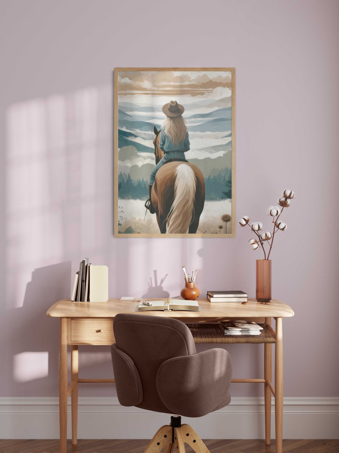 Girl Horse Print Horse Decor Girls Room Horse Gift Young Girl Equestrian Nursery Art Girls Bedroom Art Girls Room Horse Art - Image 2