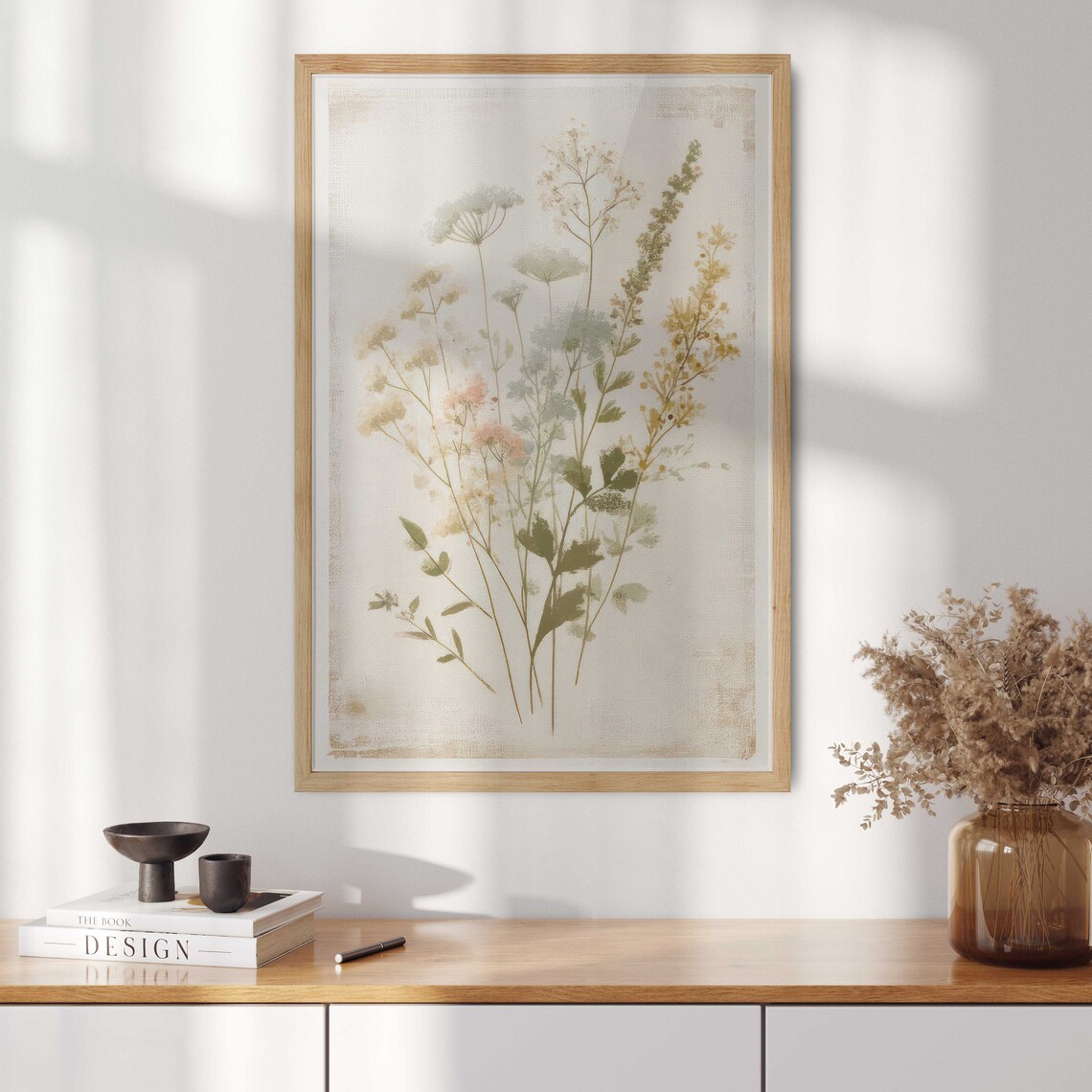 Wildflower Art Print, Rustic Vintage Floral Decor - Image 2
