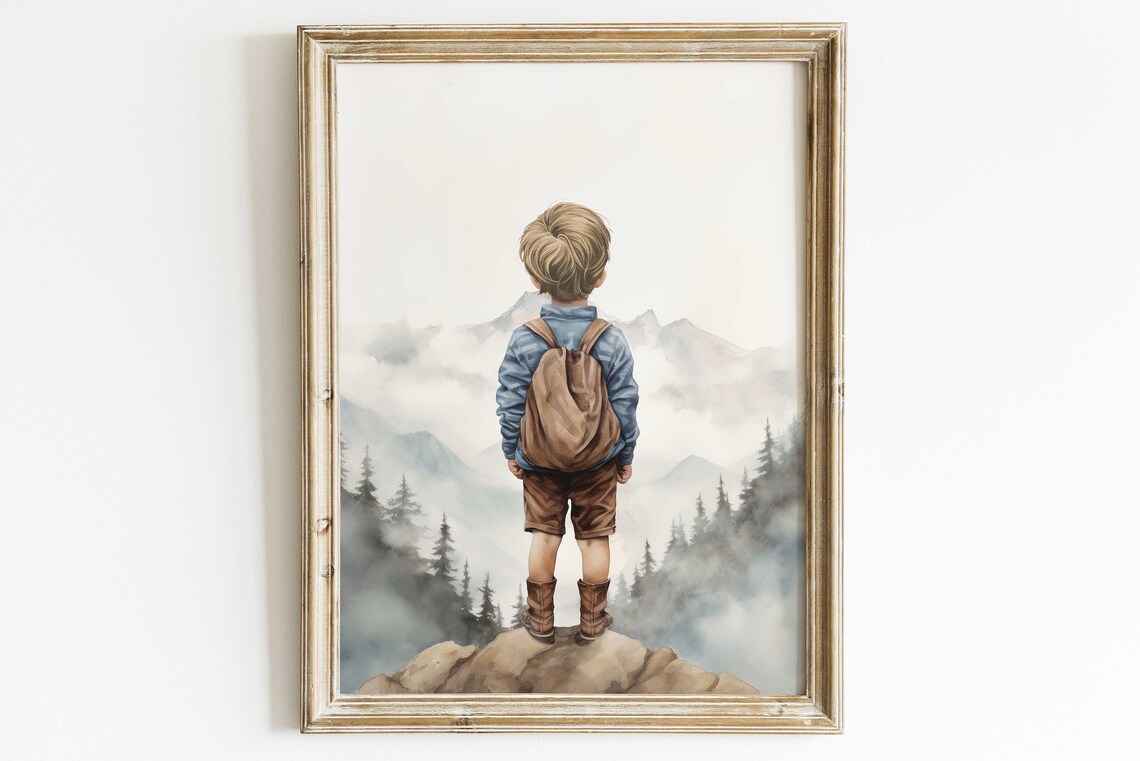 Adventure Wall Art for Boys Bedroom, Mountain Art Print - Image 2