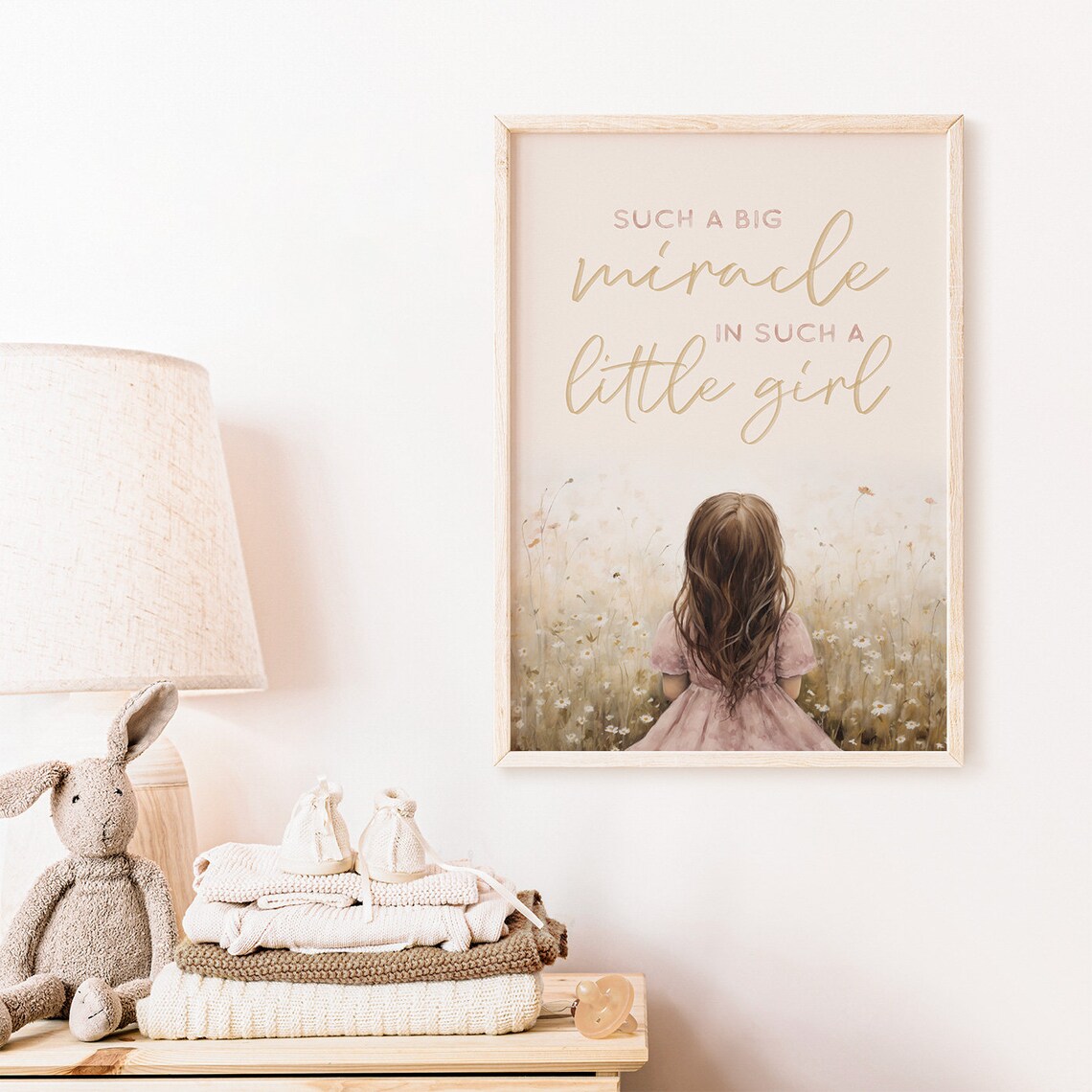 Such A Big Miracle Little Girl Nursery Quote Print - Image 2