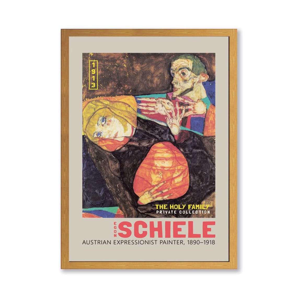 Egon Schiele The Holy Family Print Schiele Poster Paintings Of Holy Family Schiele Painting Heilige Familie Family In Art - Image 3