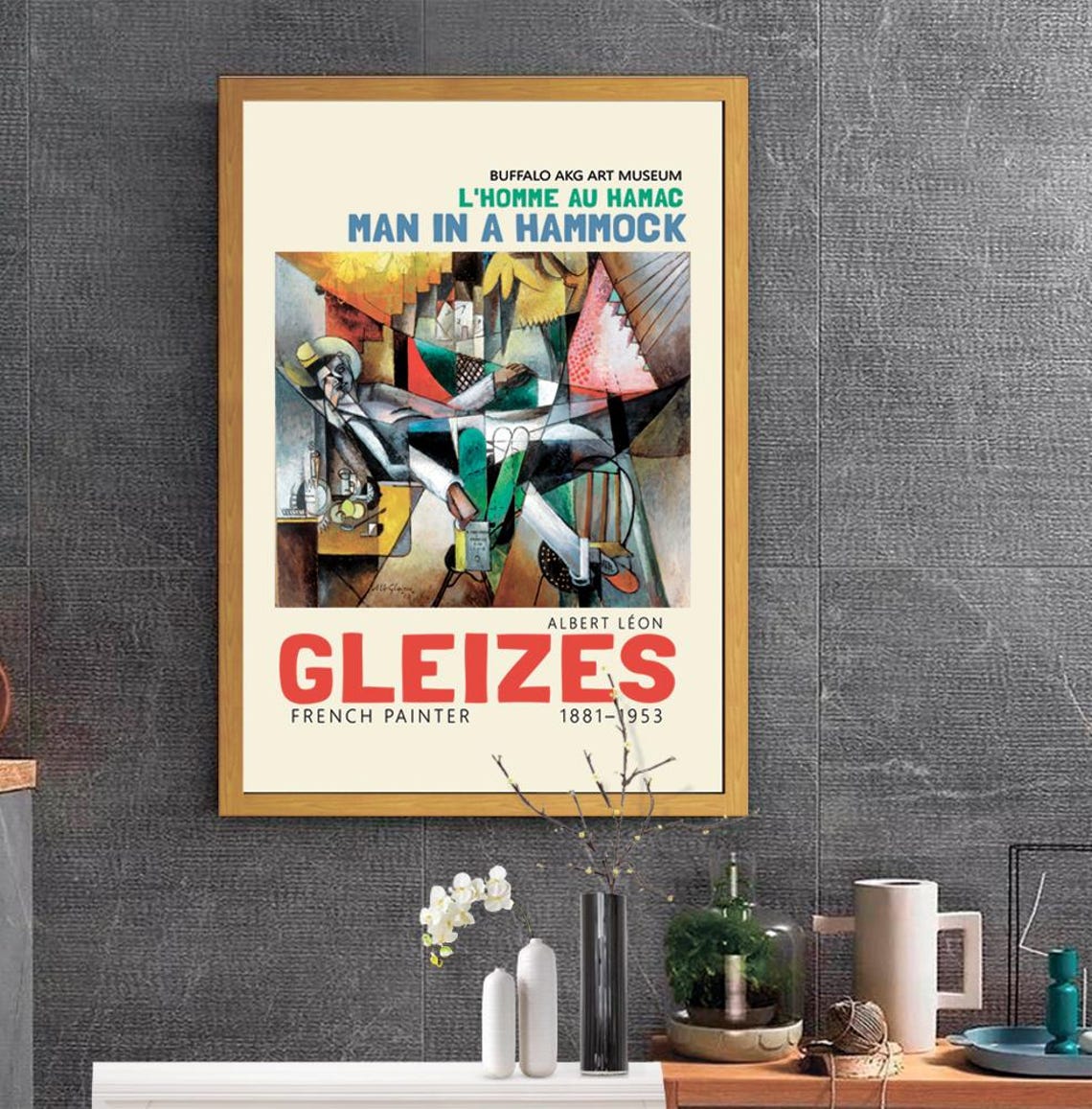 Albert Gleizes Man In A Hammock Cubist Painting Exhibition Art Poster - Image 2