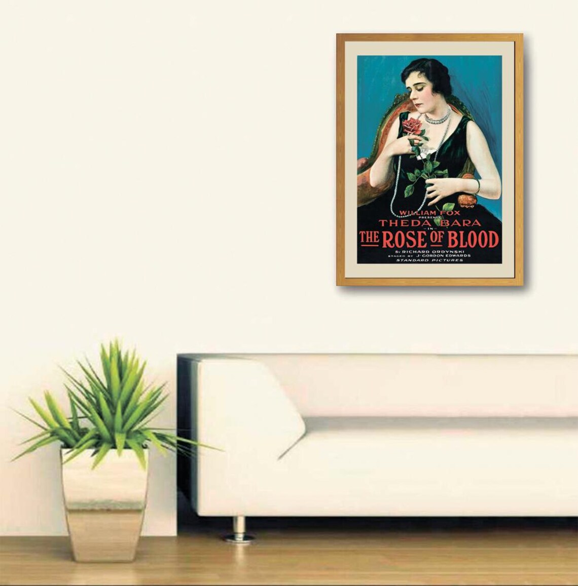 Theda Bara The Rose of Blood Silent Film Movie Star Art Poster - Image 3