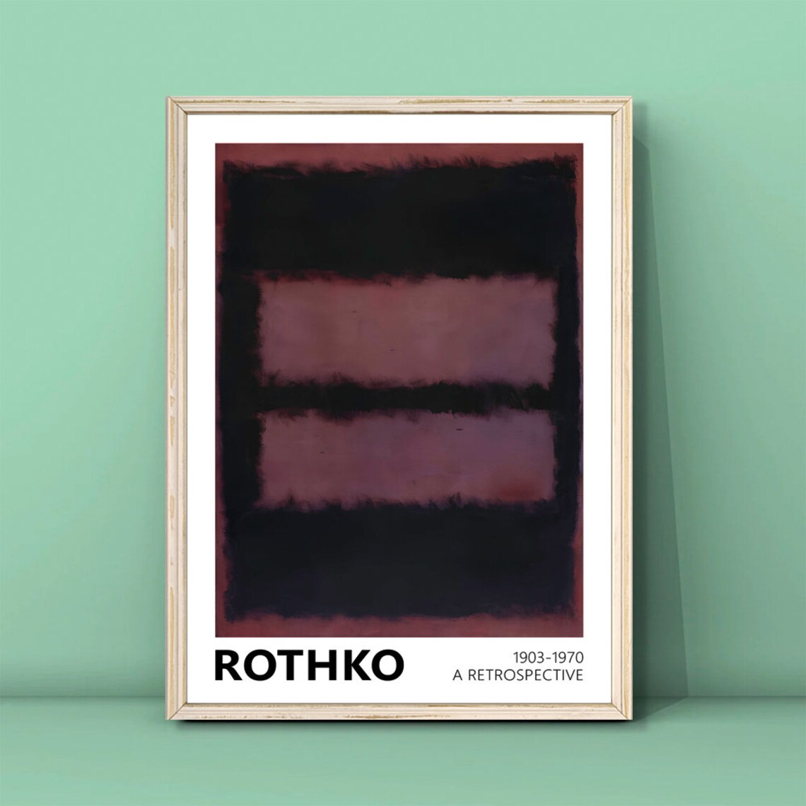 Mark Rothko Pink And Black Art Print, Minimalism - Image 3
