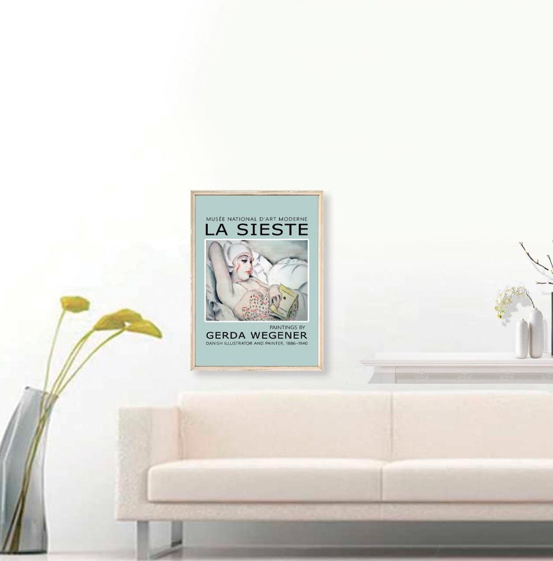 Gerda Wegener La Sieste Reclining Reader Danish Painter Art Poster - Image 3