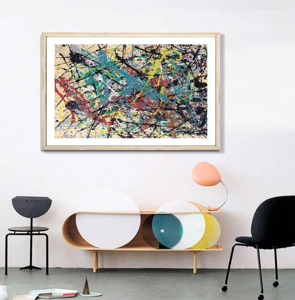 Jackson Pollock Multicolor Drip Painting Abstract Expressionist Poster - Image 2