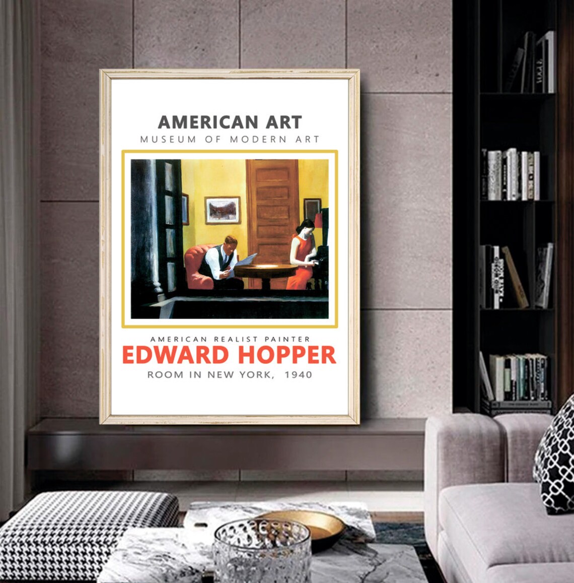 Edward Hopper Room In New York 1940 MoMA American Art Poster - Image 2