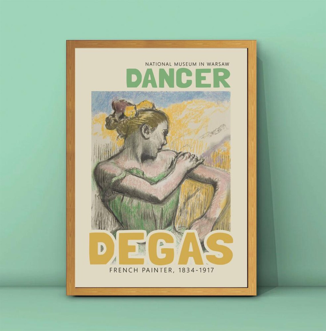 Edgar Degas Dancer National Museum Warsaw Pastel Museum Art Poster
