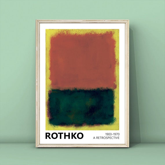 Mark Rothko Print Art Exhibition Poster Modern Wall Art Rothko Reproduction Prints Minimalism Prints Art Rothko Wall Deecor