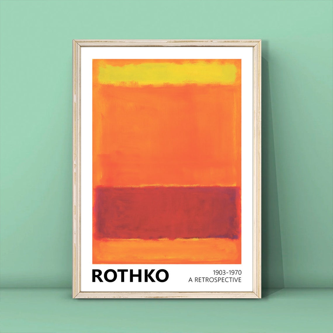 Mark Rothko Orange Yellow Red Color Field Art Exhibition Poster