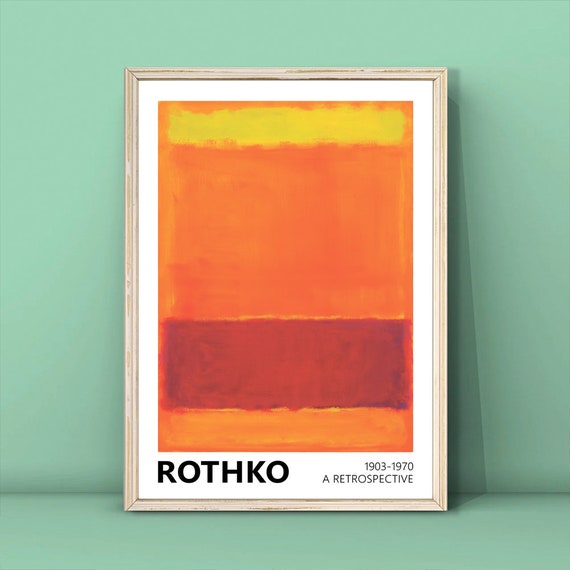Mark Rothko Red Orange Yellow Art Print Exhibition Print Modern Wall Decor Rothko Reproduction Poster Minimalism Print