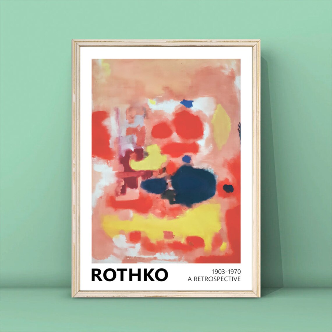 Mark Rothko Red Yellow Blue Colorful Abstract Art Exhibition Poster