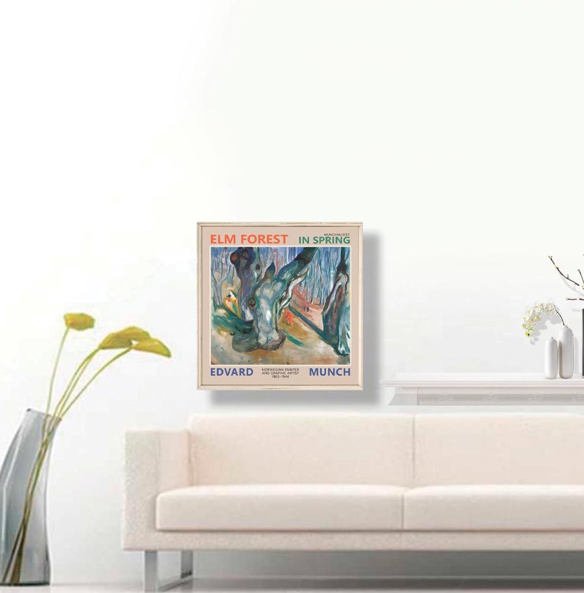 Edvard Munch Elm Forest in Spring Norwegian Expressionist Poster - Image 3