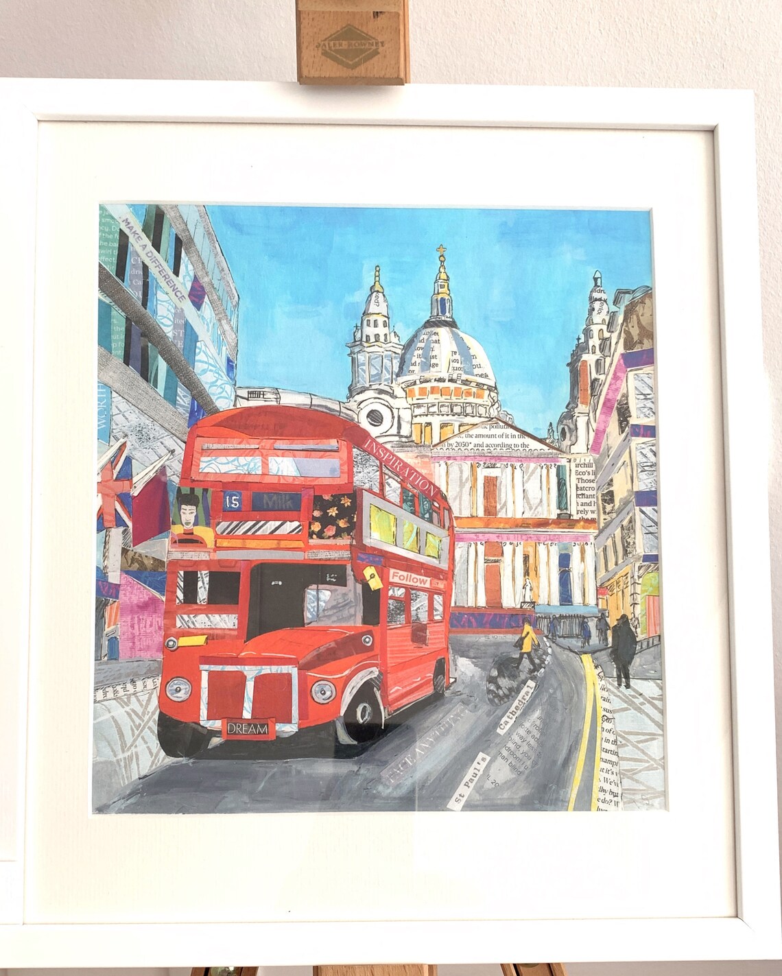 London Bus And St Pauls Cathedral Art Print - Image 2