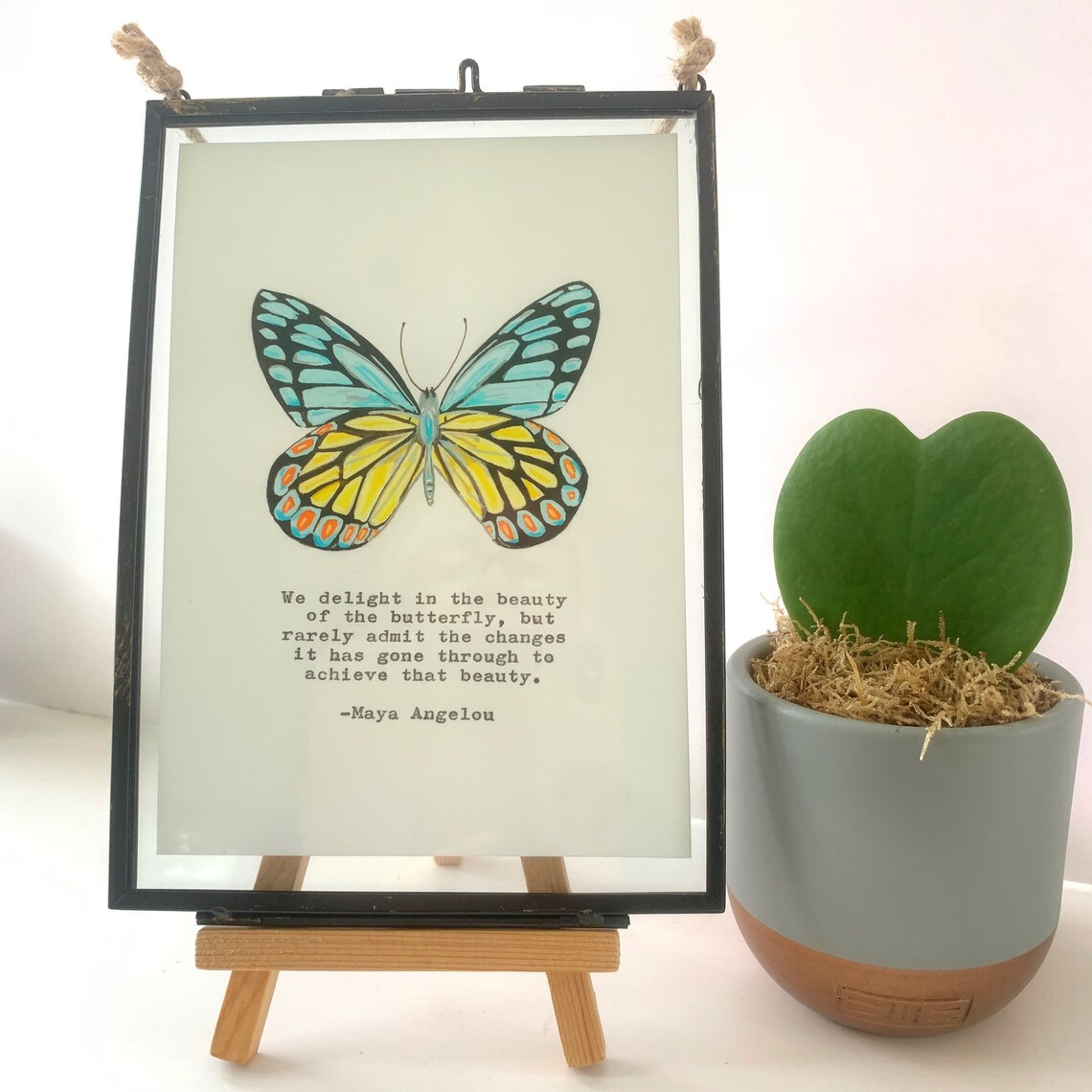 Butterfly Quote Art Print, Maya Angelou-Inspired